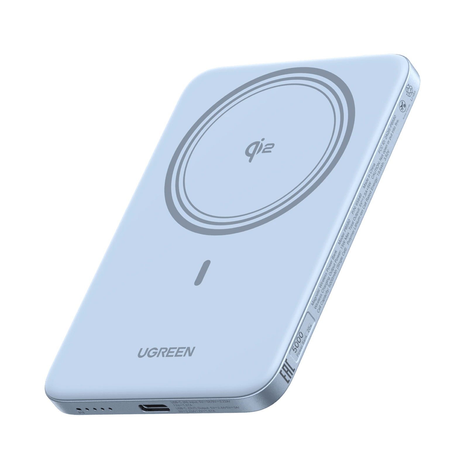 UGREEN MagFlow Air Magnetic Power Bank (5000mAh, Qi2 15W) - UGREEN EU