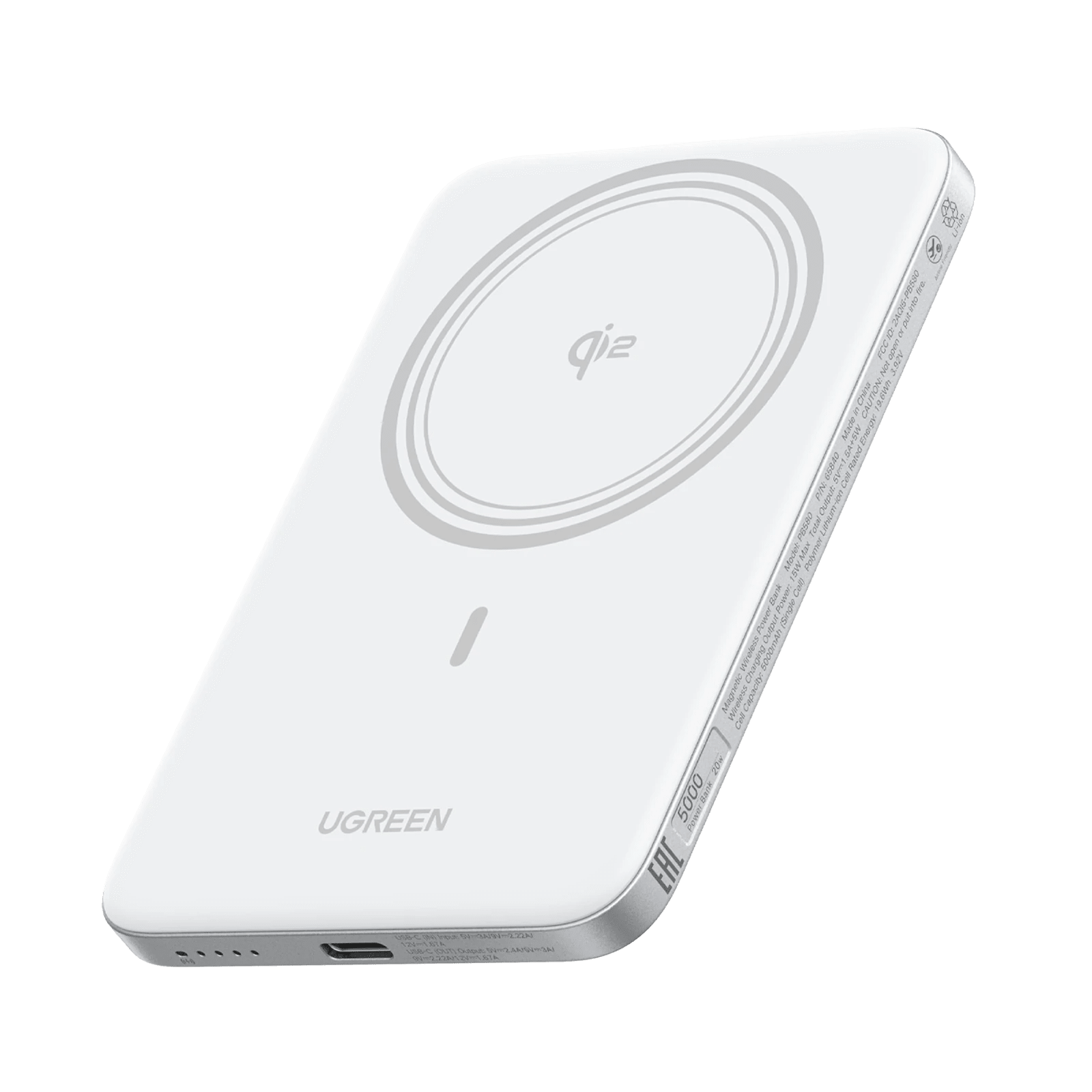 UGREEN MagFlow Air Magnetic Power Bank (5000mAh, Qi2 15W) - UGREEN EU