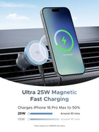UGREEN MagFlow Magnetic Wireless Car Charger 25W (MagSafe compatible) - UGREEN EU
