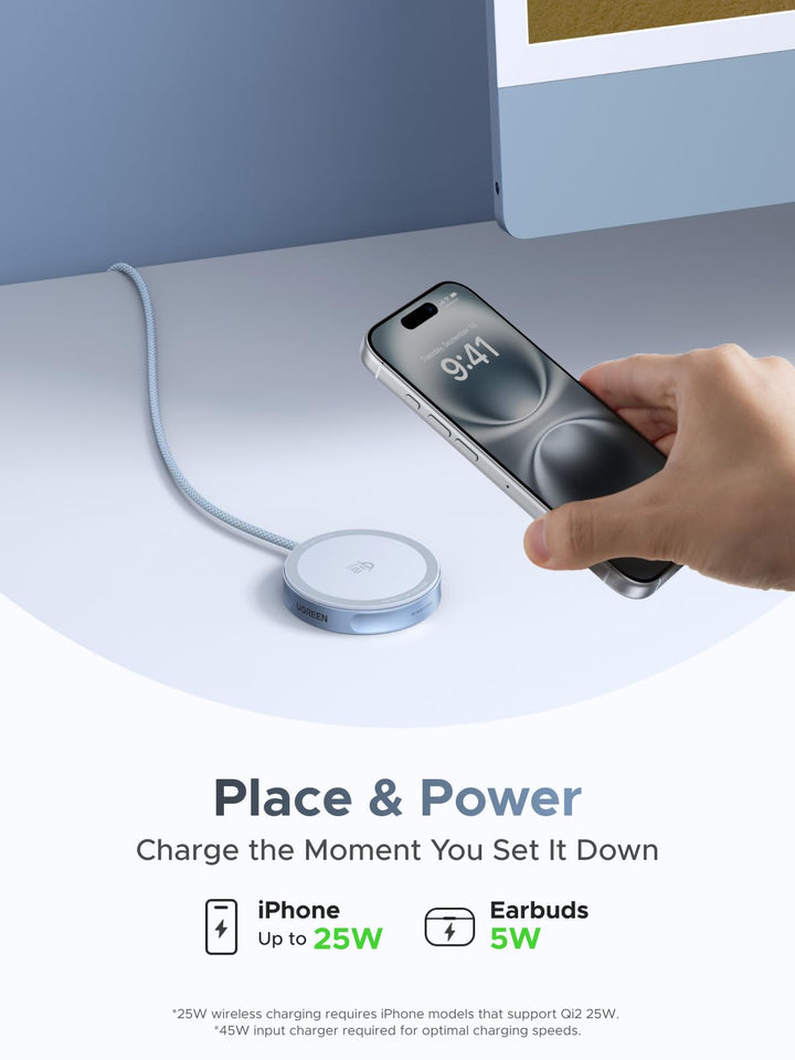 UGREEN MagFlow Magnetic Wireless Charging Pad 25W (MagSafe compatible) - UGREEN EU