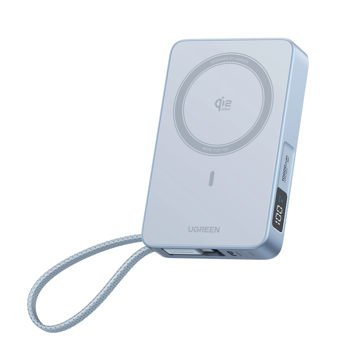 UGREEN MagFlow Magnetic Wireless Power Bank (10000mAh, Qi2 25W, MagSafe-compatible)