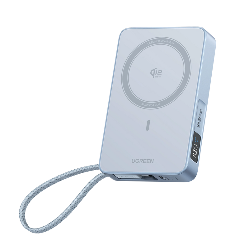 UGREEN MagFlow Magnetic Wireless Power Bank (10000mAh, Qi2 25W, MagSafe-compatible)