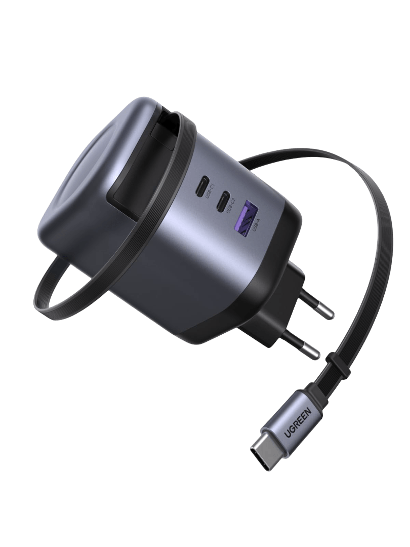 Carregador UGREEN Nexode 100W com Cabo USB-C Retrátil