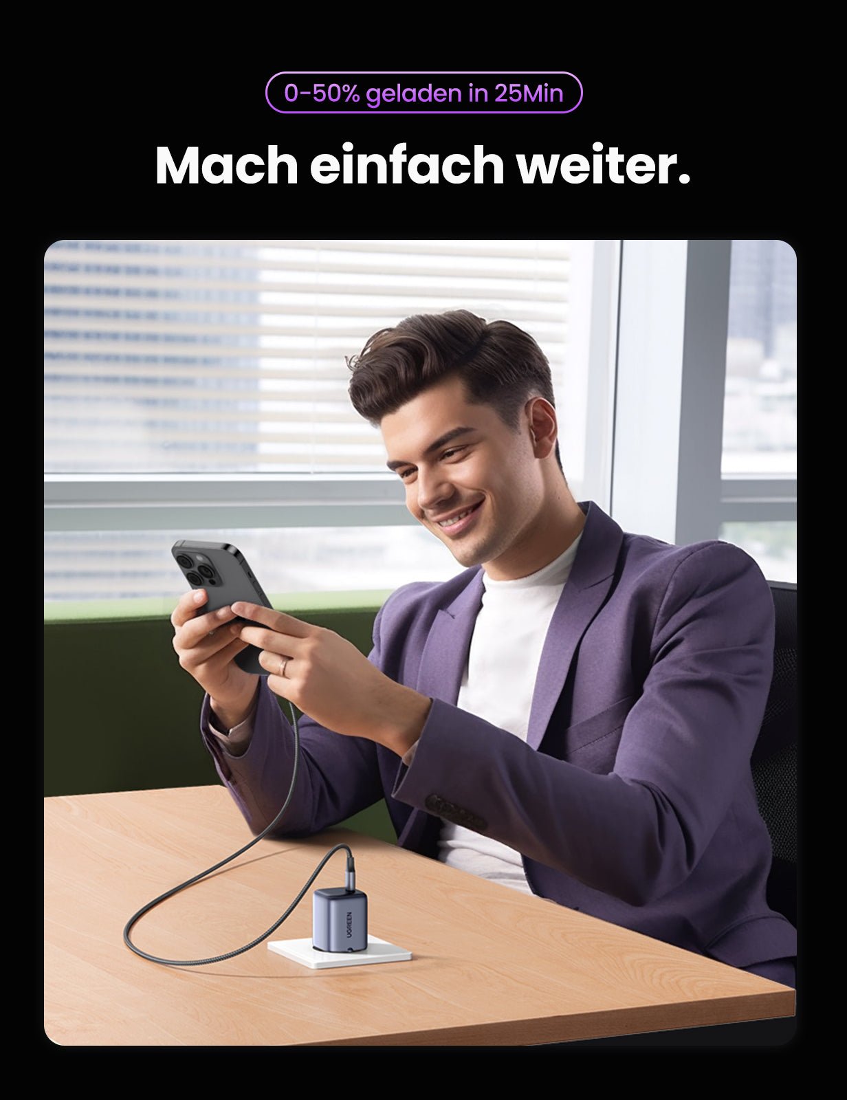 UGREEN Nexode 30W USB C Ladegerät With GaN II Tech - UGREEN