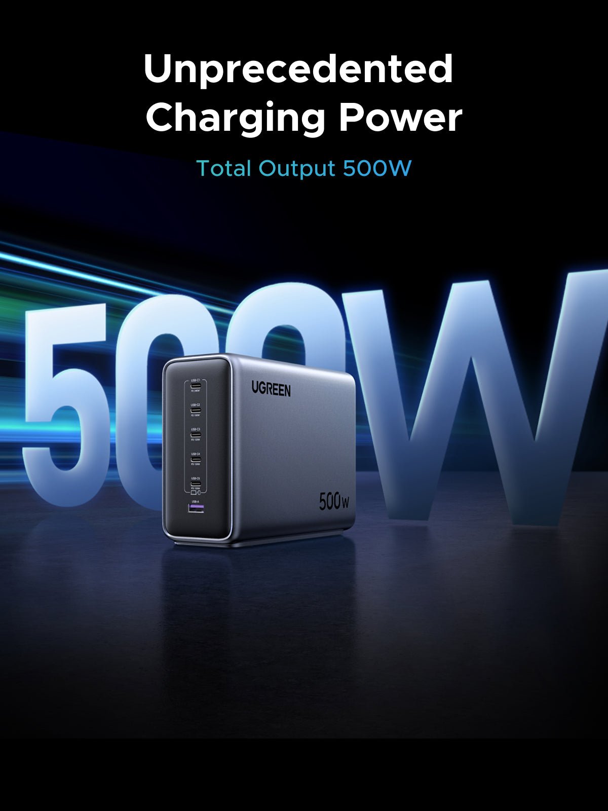 UGREEN Nexode 500W 6-Port GaN Desktop Fast Charger | UGREEN EU