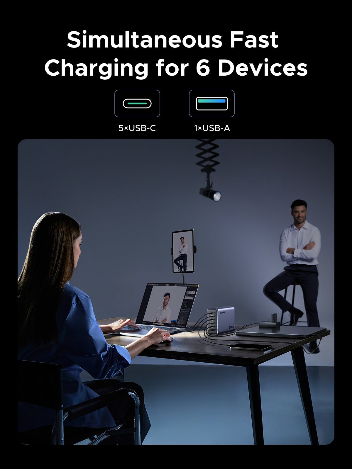 UGREEN Nexode 500W 6 - Port GaN Desktop Fast Charger - UGREEN EU