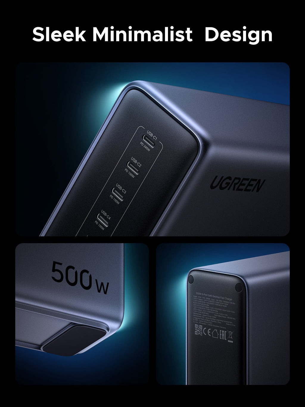 UGREEN Nexode 500W 6 - Port GaN Desktop Fast Charger - UGREEN EU
