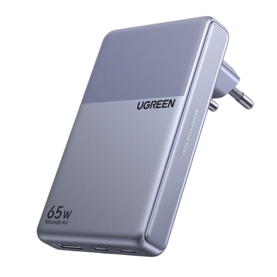 UGREEN Nexode Air Slim Charger (65W, 3-Port, Foldable Plug)