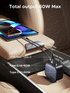 UGREEN Nexode Car Charger 60W with Retractable USB - C Cable - UGREEN EU