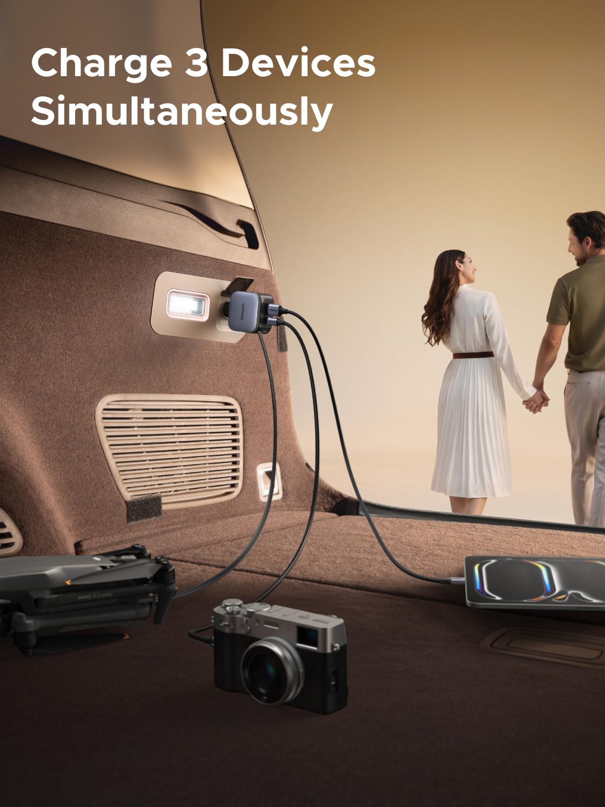 UGREEN Nexode Car Charger 60W with Retractable USB - C Cable - UGREEN EU