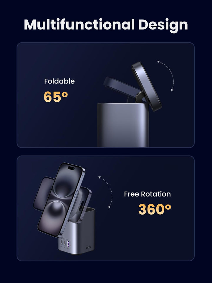 UGREEN Nexode GaN Charger (65W, Qi2 15W, 4 - in - 1) - UGREEN EU