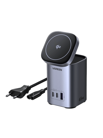 UGREEN Nexode Φορτιστής GaN (65W, Qi2 15W, 4-σε-1)