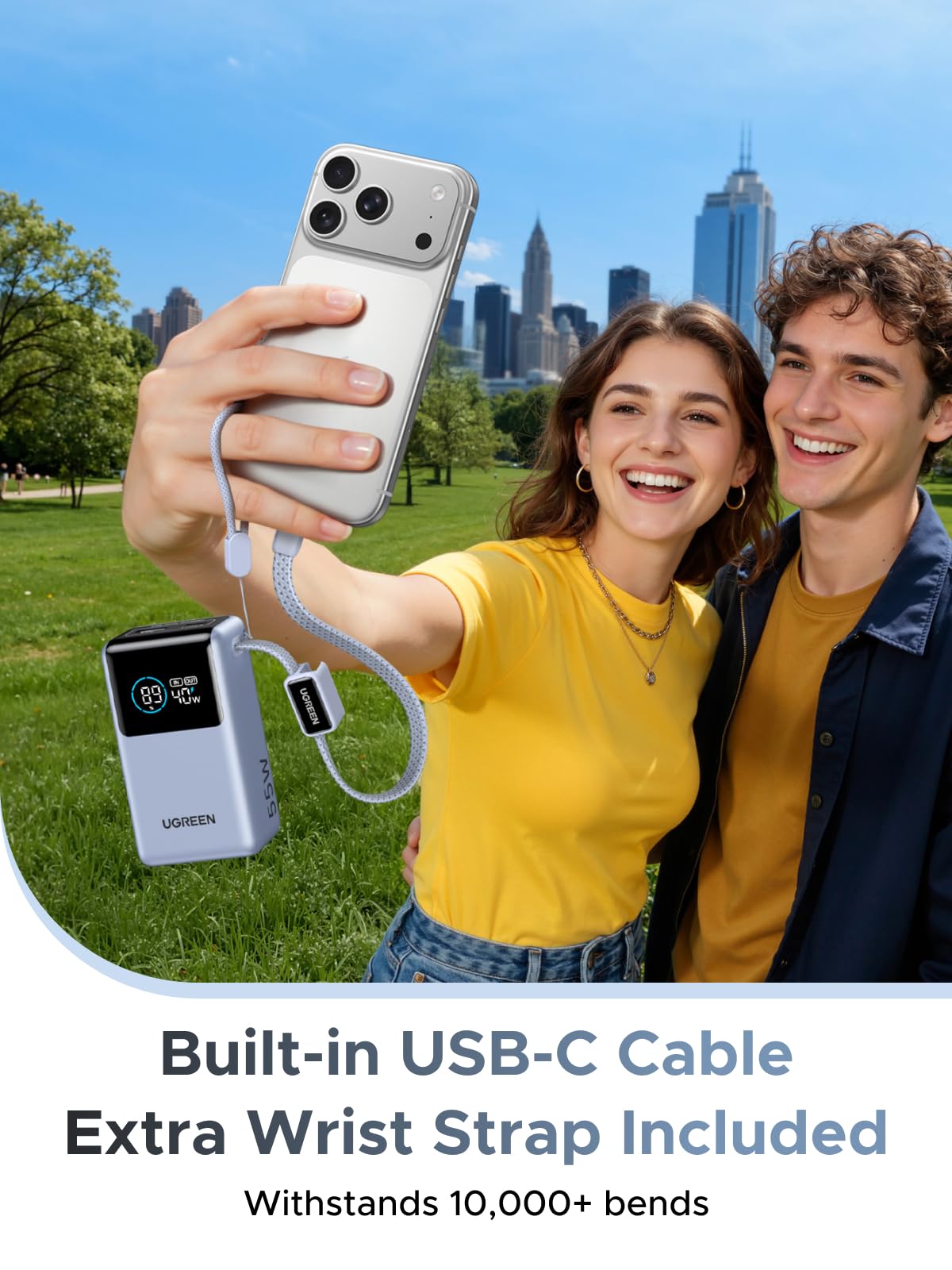 UGREEN Nexode Power Bank (10000mAh, 55W, 2 Ports, Built - in Cable) - UGREEN EU