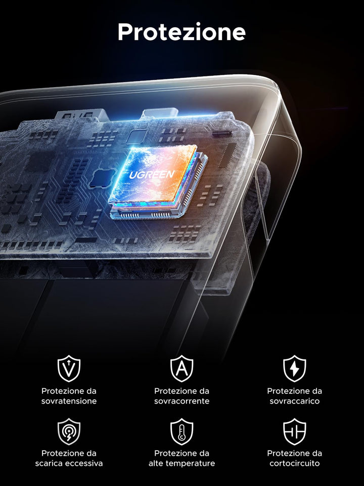 UGREEN Nexode Power Bank 20000 mAh 45 W with Integrated USB C Cable, Portable Battery Fast Charging PD 3.0 Compatible with iPhone 17 Pro Max Air Galaxy S25 Ultra S24 S23 MacBook Pro Air iPad - UGREEN EU