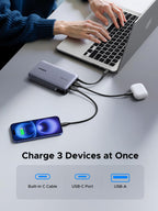 UGREEN Nexode Power Bank (20000mAh, 145W, 3 - Port, Built - in Cable) - UGREEN EU