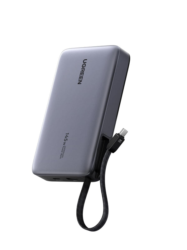UGREEN Nexode Power Bank (20000mAh, 145W, 3 - Port, Built - in Cable) - UGREEN EU