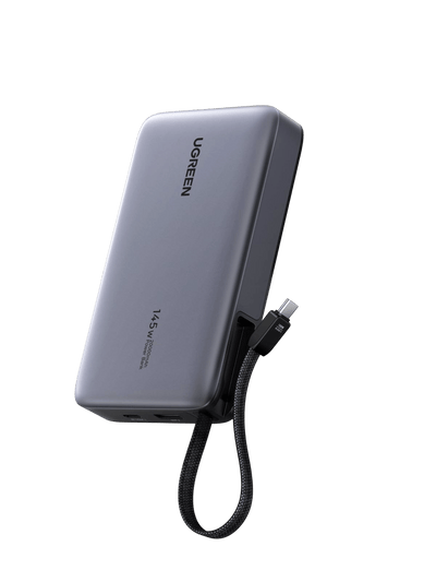 UGREEN Nexode Power Bank (20000mAh, 145W, 3-Port, Built-in Cable)