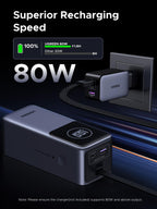 UGREEN Nexode Power Bank (20000mAh,130W, 3 Ports, Built - in Cable) - UGREEN EU