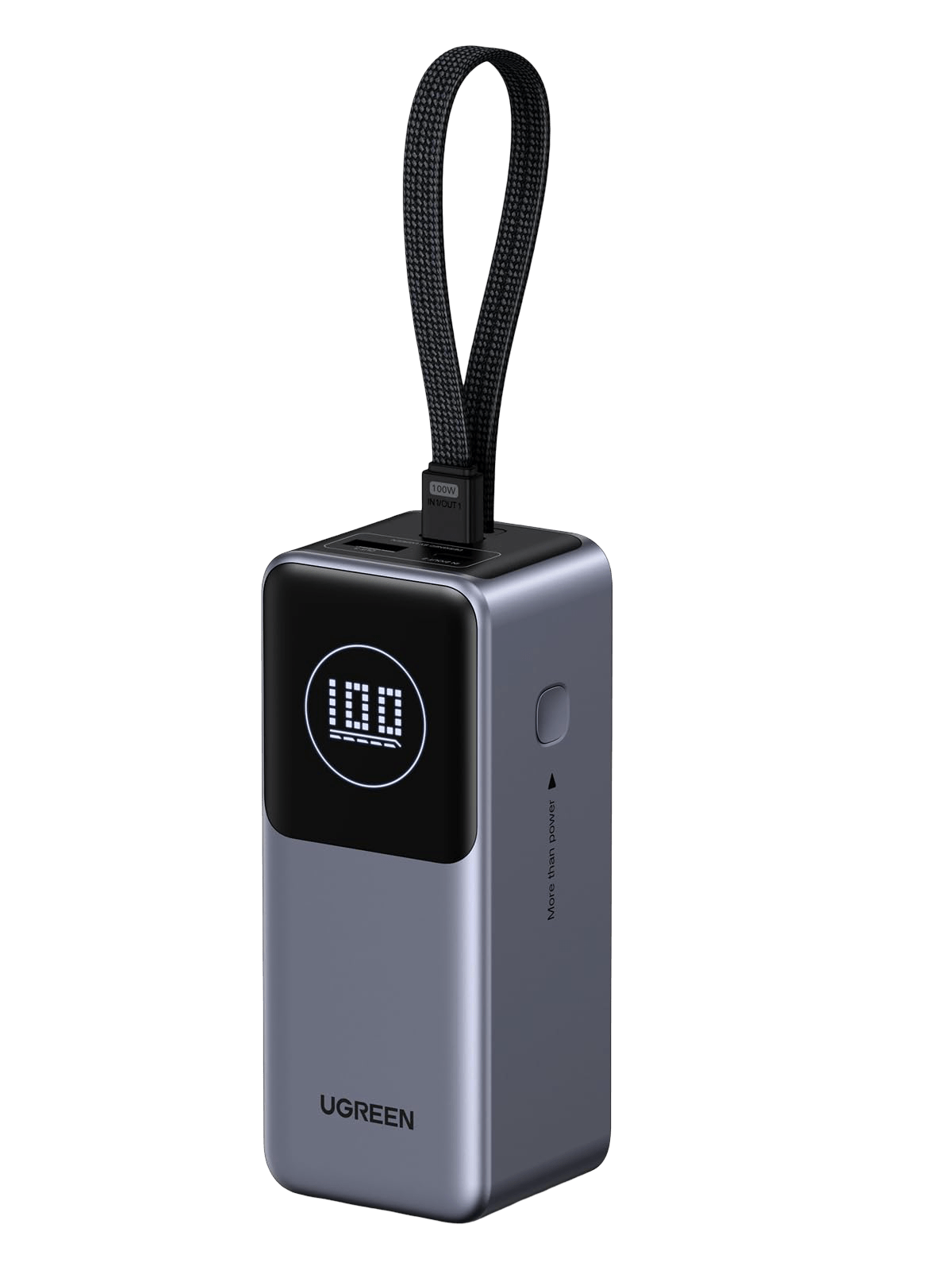 UGREEN Nexode Power Bank (20000mAh,130W, 3 Ports, Built - in Cable) - UGREEN EU