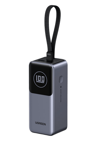 UGREEN Nexode Power Bank (20000mAh, 130W, 3 Θύρες, Ενσωματωμένο Καλώδιο)