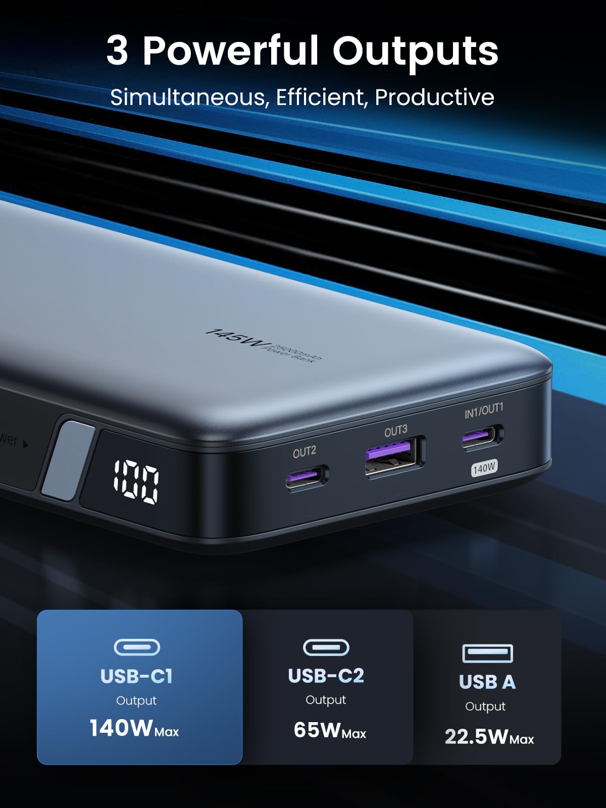 145W Power Bank 25000mAh for Laptop | UGREEN EU