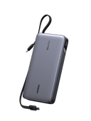 UGREEN Nexode Powerbank (25000mAh, 165W, 4 porte, indbyggede kabler)