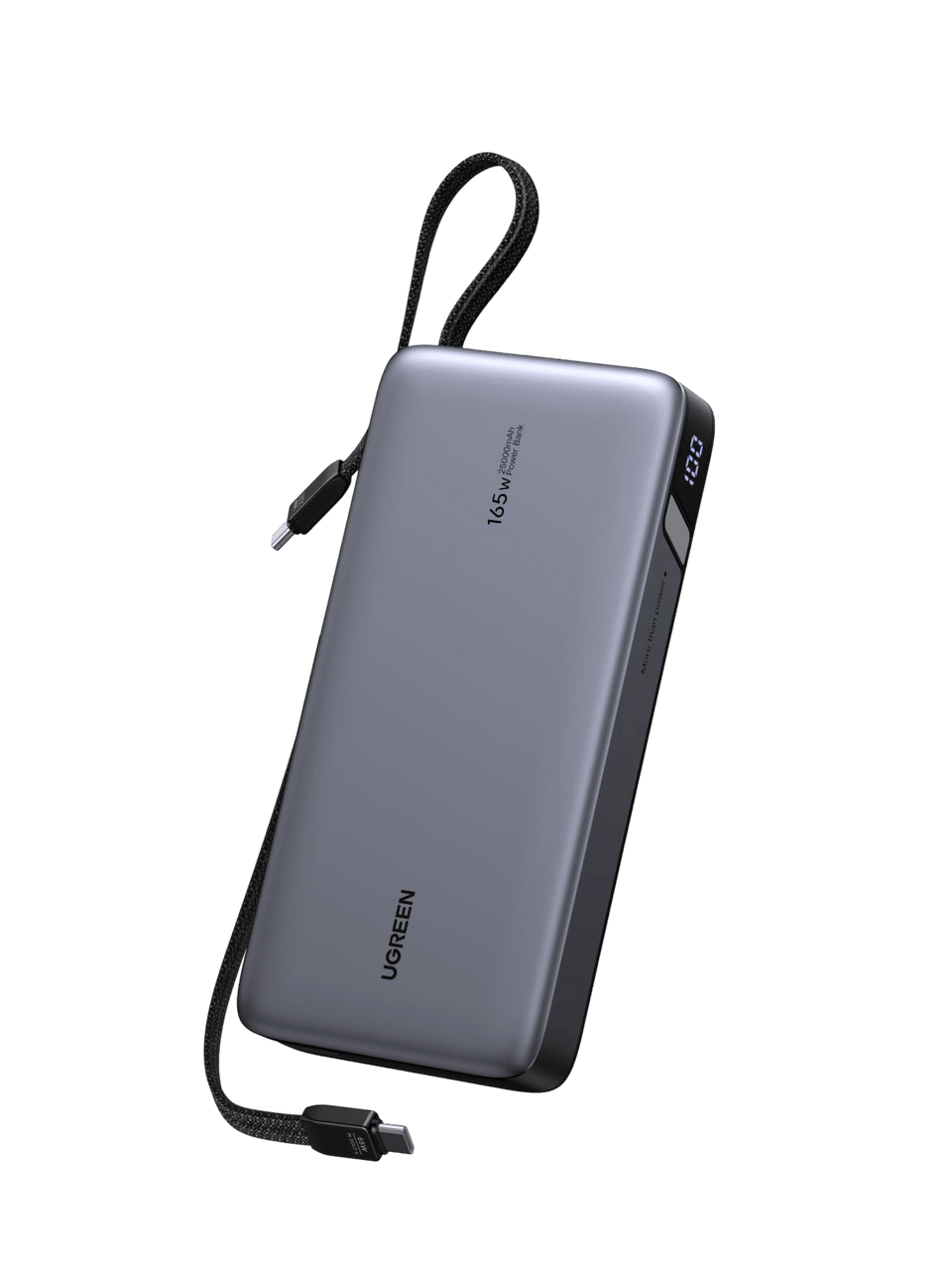 UGREEN Nexode Powerbank (25000mAh, 165W, 4 Anschlüsse, integrierte Kabel)