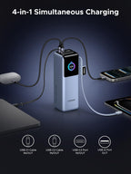 UGREEN Nexode Power Bank with Retractable Cable (25000mAh, 200W, 4 Ports) - UGREEN EU