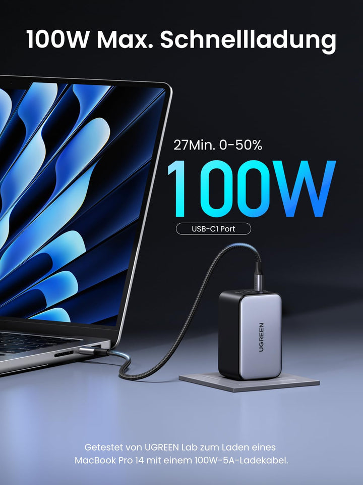 UGREEN Nexode X 100W Mini GaN Charger 3 Port USB C Fast Charger ugreen-nexode-x-100w-mini-gan-charger-3-port-usb-c-fast-charger