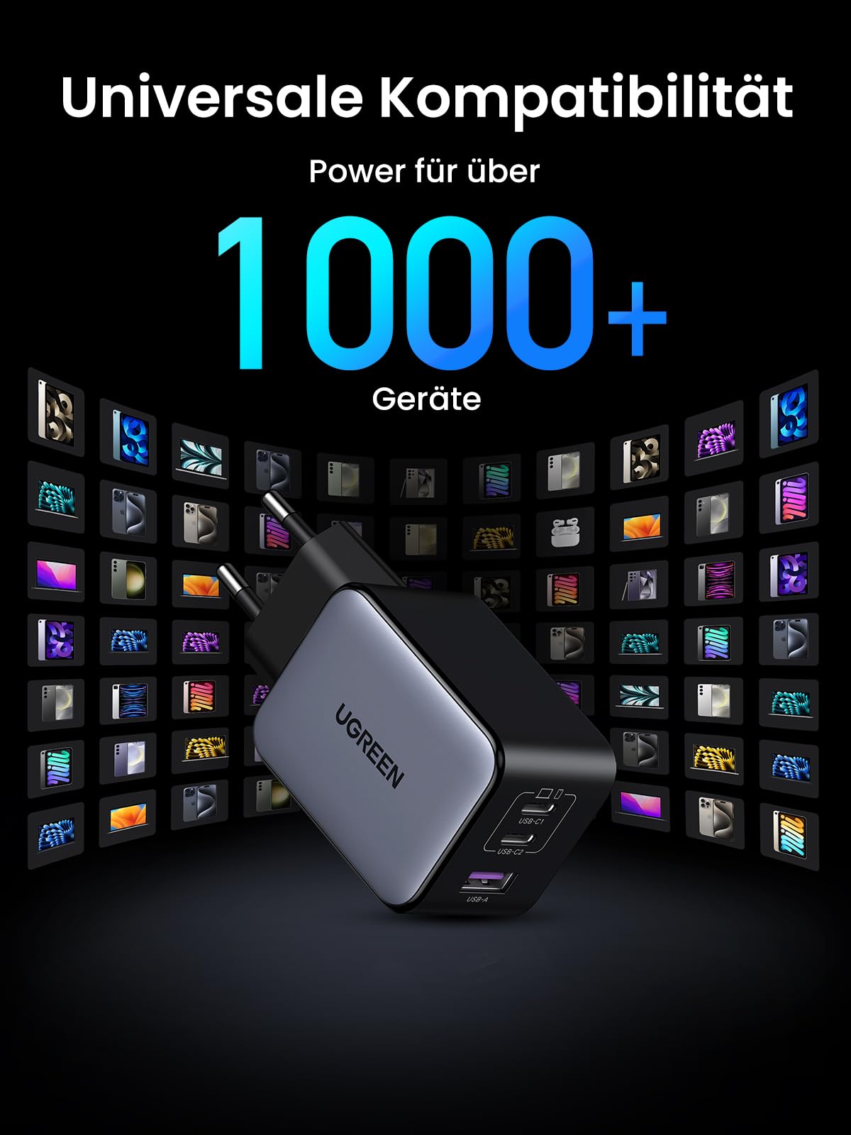 UGREEN Nexode X 65W 3 - Port Mini GaN USB - C Charger - UGREEN EU
