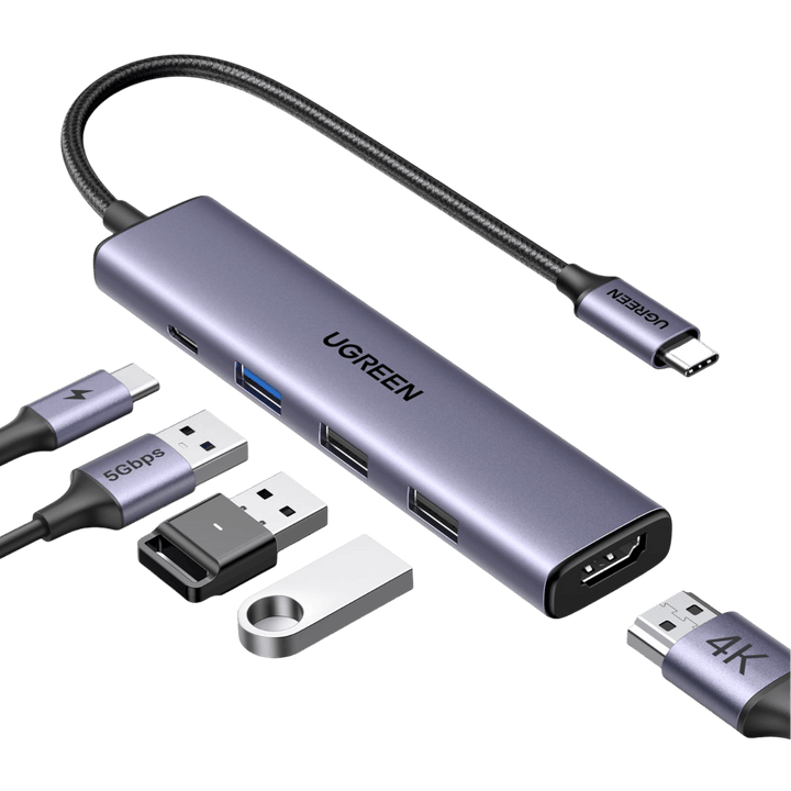 UGREEN Revodok 105 USB C Hub 5 in 1 Multiport Adapter 4K HDMI - UGREEN EU