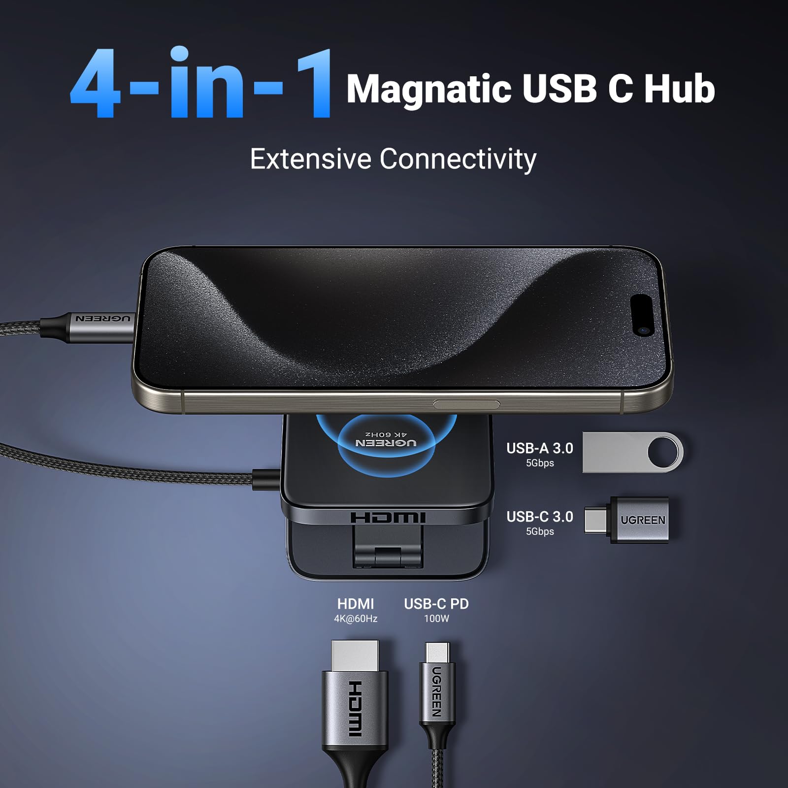 UGREEN Revodok Magnetic Docking Station 4K PD 100W - UGREEN EU