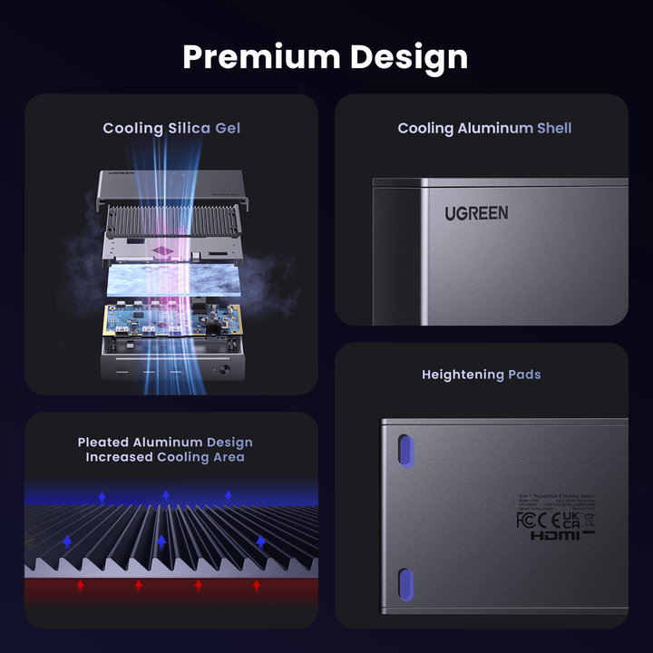 UGREEN Revodok Max 208 Thunderbolt 4 Dock 40Gbps 8 - in - 1 Docking Station - UGREEN EU