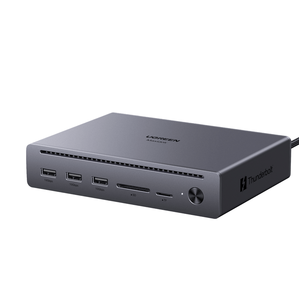 UGREEN Revodok Maxidok Docking Station Thunderbolt™ 5 10-in-1 con Ethernet Gigabit – doppio display 6K/8K per Mac e Windows