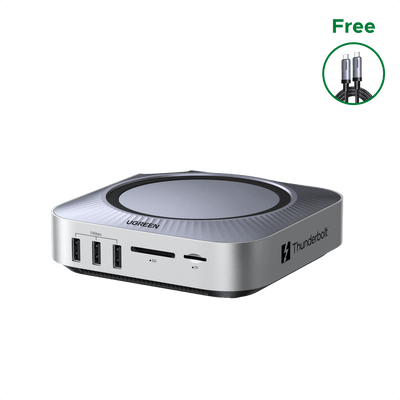 UGREEN Revodok Maxidok 10-in-1 Thunderbolt™ 5 Mac mini Dock with M.2 NVMe SSD Slot, Dual 6K Displays for Mac mini M4/M4 Pro