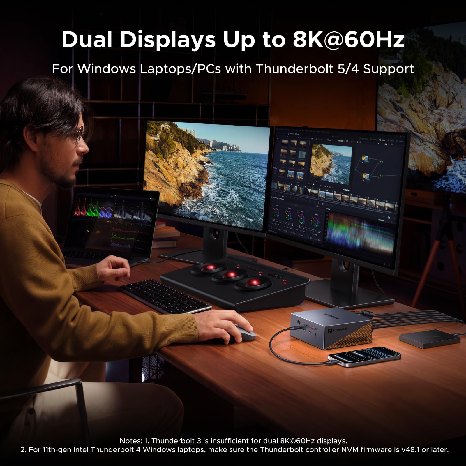 UGREEN Revodok Maxidok 17 - in - 1 Thunderbolt™ 5 Docking Station – 8TB, Dual 6K/8K Display for Mac & Windows - UGREEN EU