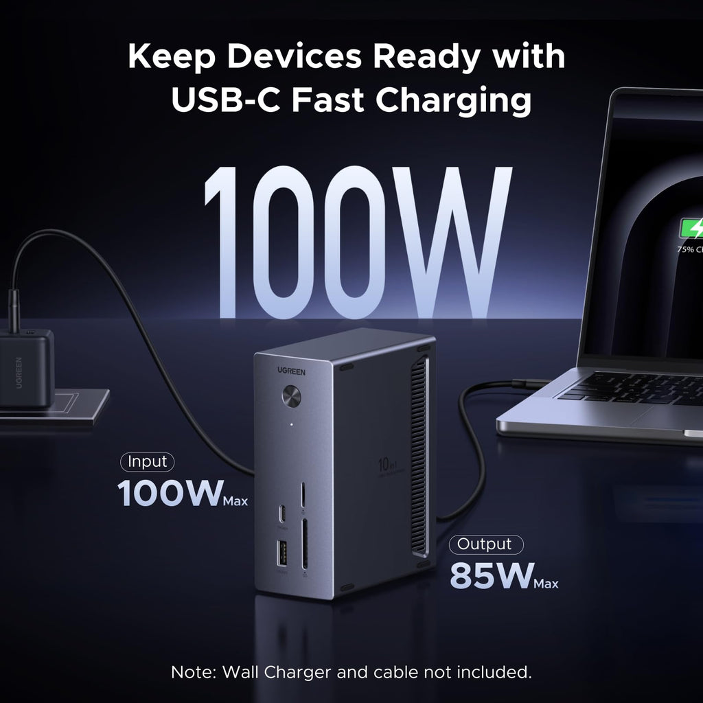UGREEN Revodok Pro 10 - in - 1 Docking Station (4K@60Hz, 10Gbps, 100W PD Charging) - UGREEN EU