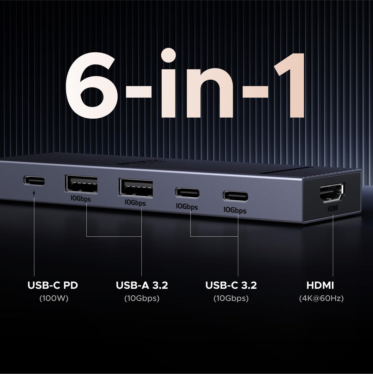 UGREEN Revodok Pro 106 4K@60Hz 10Gbps USB-C Hub – UGREEN EU