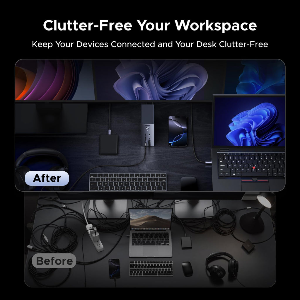 UGREEN Revodok Pro 14 - in - 1 Docking Station (Triple 4K, 2x DP + HDMI, 100W Charging, 10Gbps) - UGREEN EU