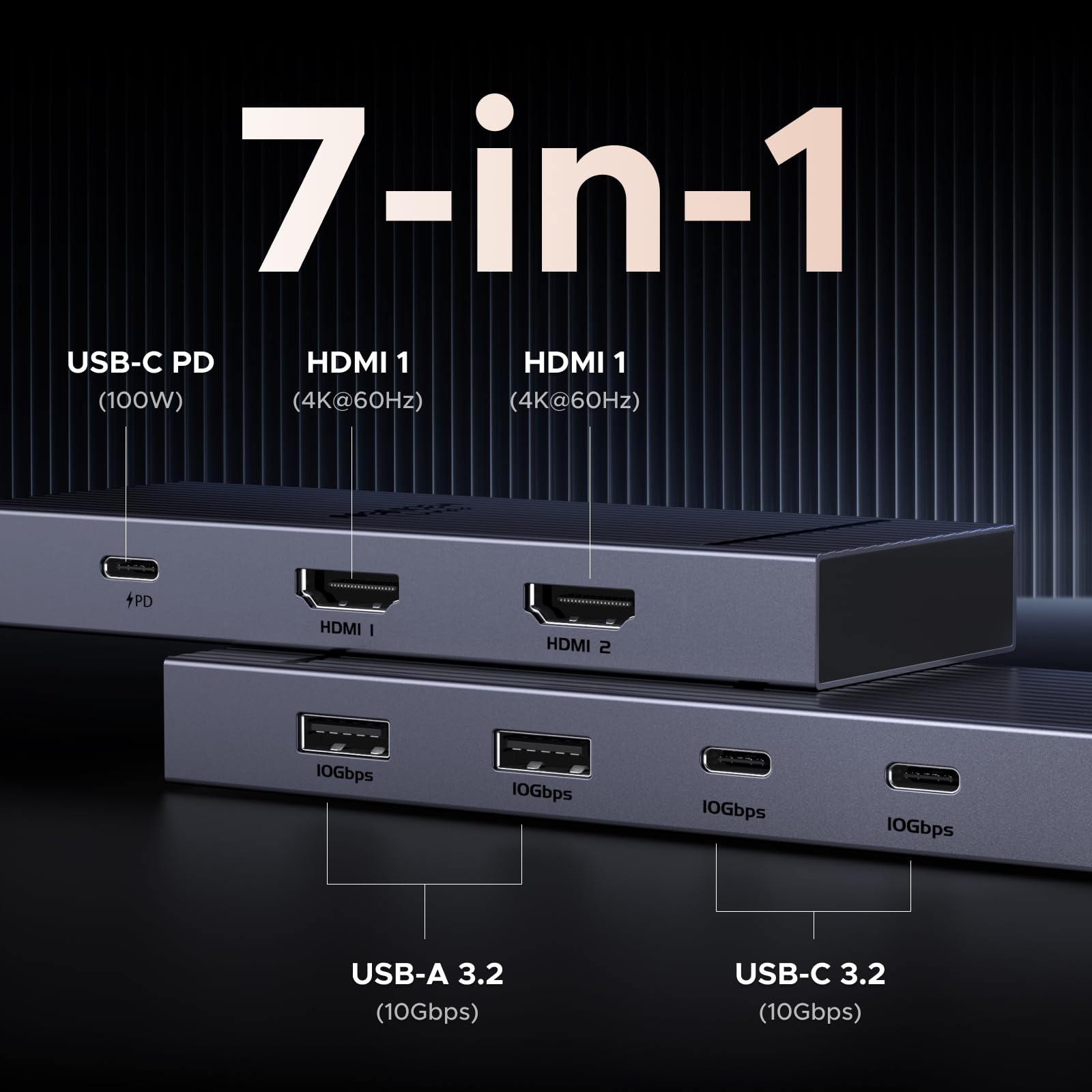 UGREEN Revodok Pro 312, Docking Station with 100W Charger, 12-in-1 UGREEN Revodok Pro 312, Docking Station with 100W Charger, 12-in-1