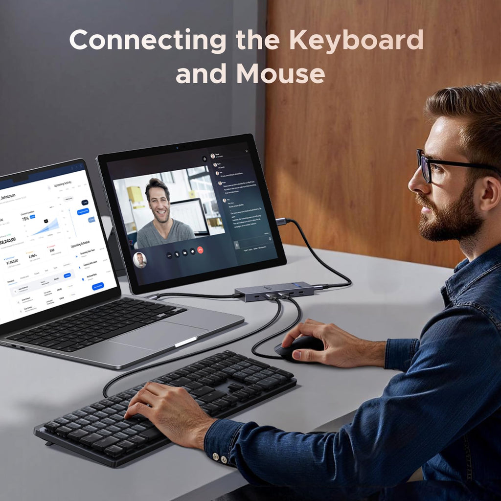 UGREEN Revodok Pro 6 - in - 1 USB - C Hub (4K@60Hz, 4x 10Gbps, 100W PD) - UGREEN EU