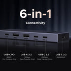 UGREEN Revodok Pro 6 - in - 1 USB - C Hub (4K@60Hz, 4x 10Gbps, 100W PD) - UGREEN EU