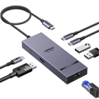 UGREEN Revodok Pro 7 - IN - 1 USB - C Hub (DisplayPort 4K@60Hz, Ethernet, 100W PD) - UGREEN EU