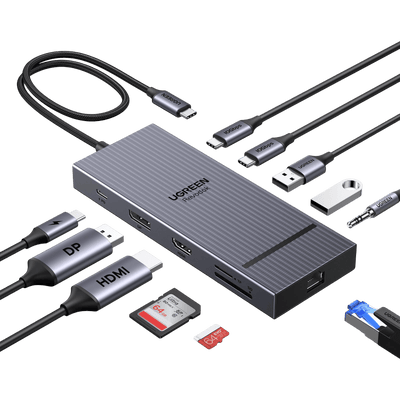UGREEN Revodok Pro Σταθμός Σύνδεσης (11 Θύρες, Διπλό 4K, 100W)
