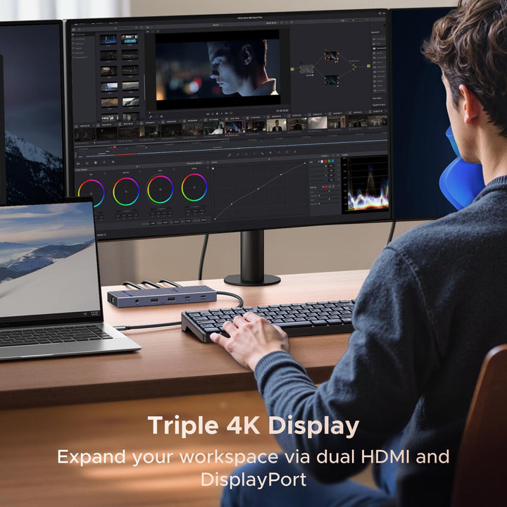 UGREEN Revodok Pro Docking Station (12 - Port, Triple 4K, 100W) - UGREEN EU