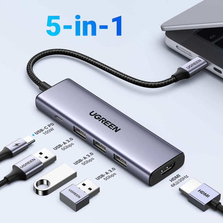 UGREEN Revodok USB C Hub 5 in 1 Multiport Adapter 4K HDMI - UGREEN EU