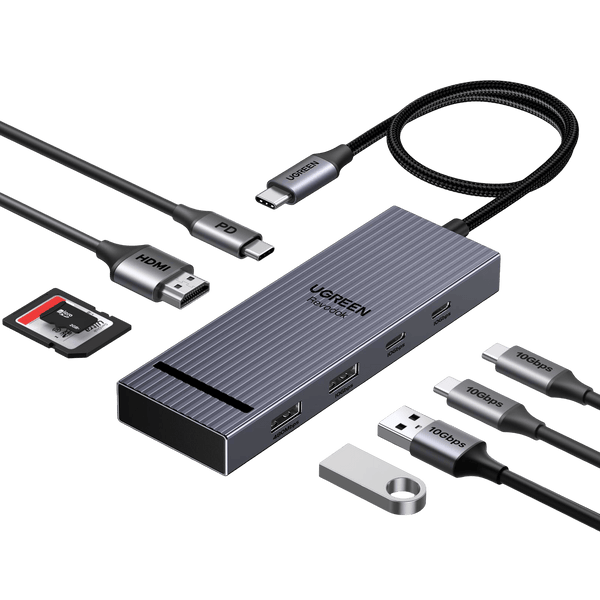 UGREEN Revodok USB - C Hub (8 - Port, 10Gbps, 4K@60Hz, 100W) - UGREEN EU