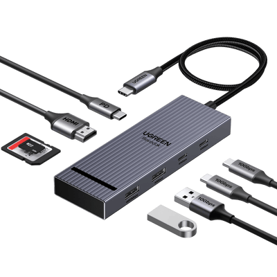 UGREEN Revodok USB-C Hub (8-Port, 10Gbps, 4K@60Hz, 100W)