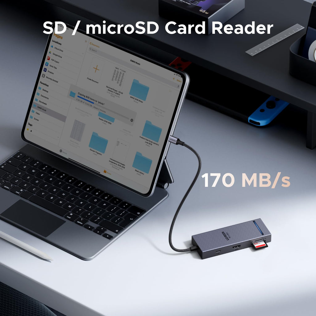 UGREEN Revodok DisplayPort USB C-hub 10 Gbps, dockingstation USB C met DP 4K @60Hz, USB 3.2-gegevenspoorten, PD 100 W snelladen, multiport-adapter compatibel met MacBook, iPad Pro, Surface Laptop enz UGREEN Revodok DisplayPort USB C-hub 10 Gbps, dockingstation USB C met DP 4K @60Hz, USB 3.2-gegevenspoorten, PD 100 W snelladen, multiport-adapter compatibel met MacBook, iPad Pro, Surface Laptop enz