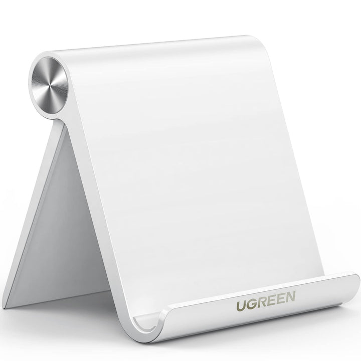 UGREEN Tablet Stand Holder Adjustable Portable Desktop Holder Dock Office Desk Accessories Compatible for iPad 10.2/iPad Pro 11 Inch/iPad 9.7/iPad Mini 5/4/3/2/iPad Air/iPhone 15/14/13/12 White - UGREEN EU